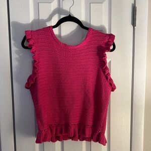 Marc New York Fuchsia Ruffled Blouse